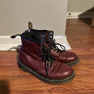 Dr. Martens Red Leather Boots Youth 2